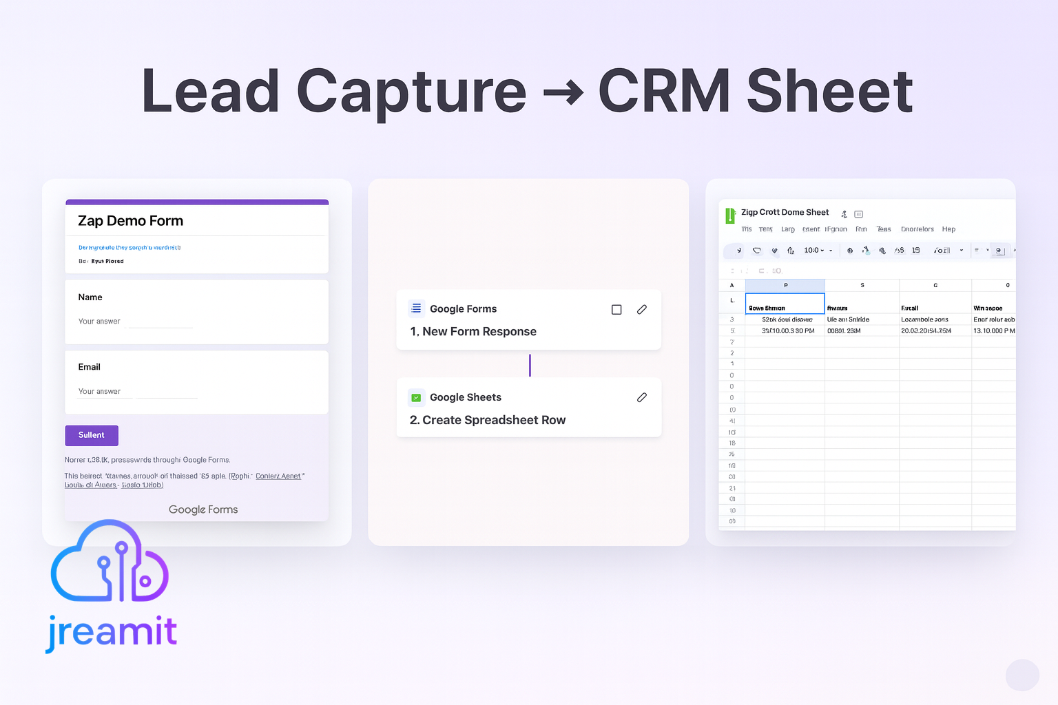 Lead Capture → CRM Sheet